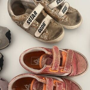 Golden Goose Kids Glitter Sneakers - Gold and Pink vans. New Balance. Crocs